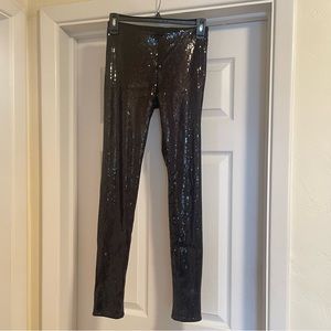 H&M Divided Sequin Black Leggings size XS